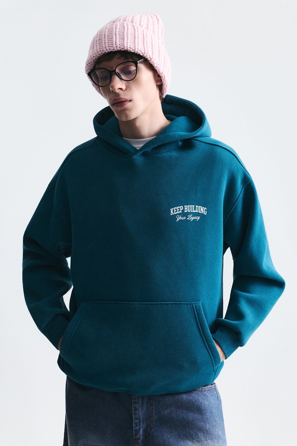 Oversized Washable Hooded Sweatshirt