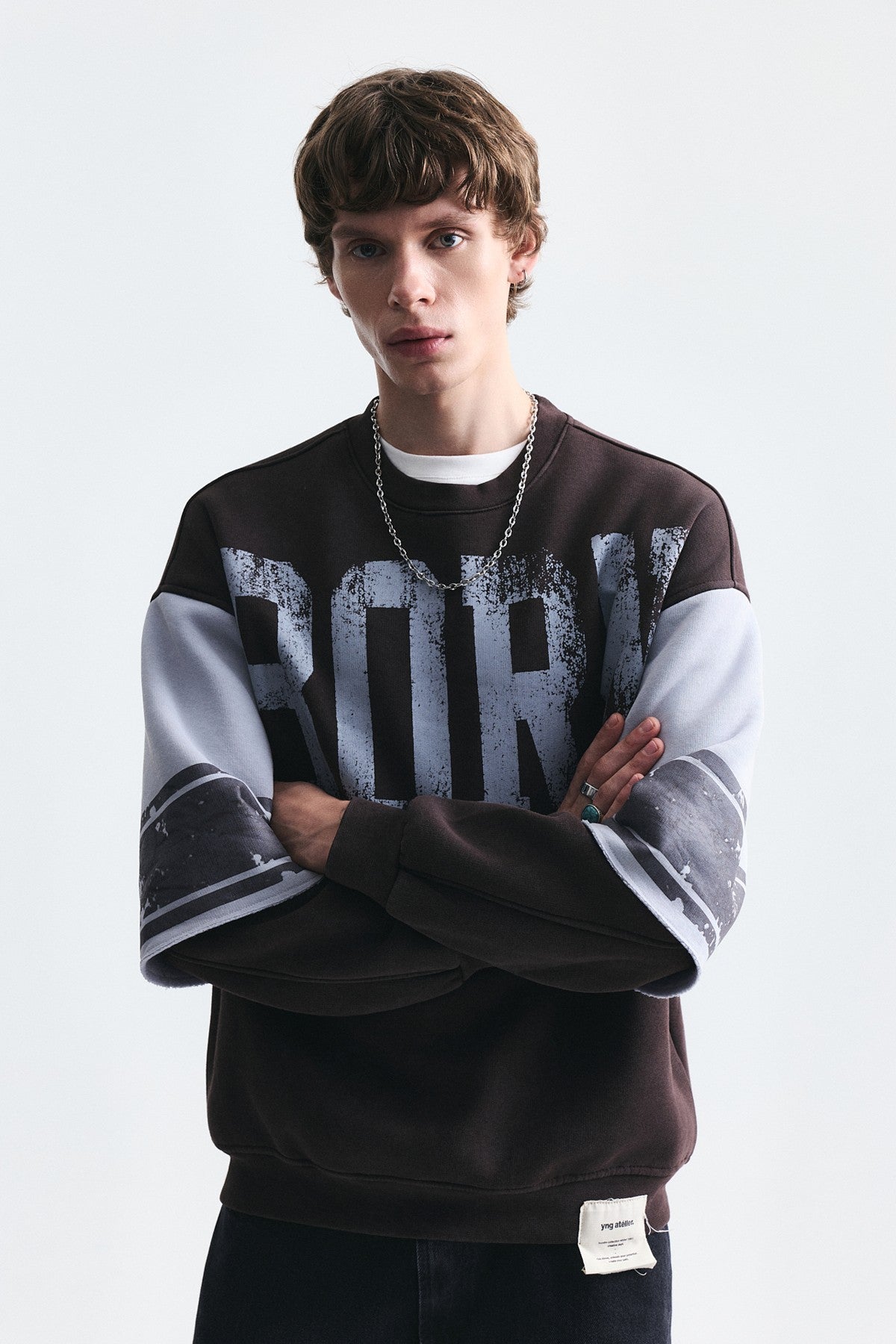 Oversized Double-Sleeve Sweatshirt