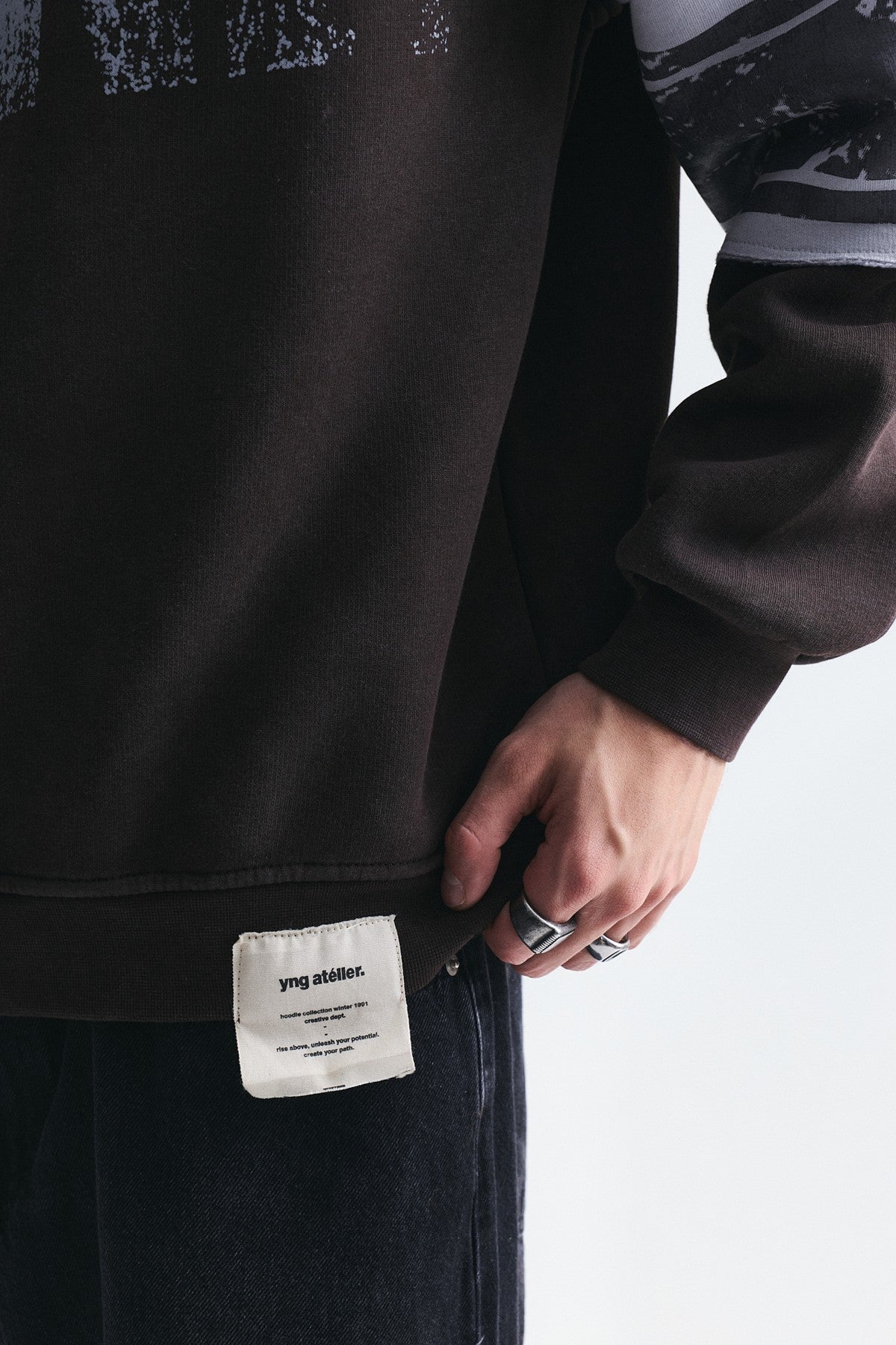 Oversized Double-Sleeve Sweatshirt