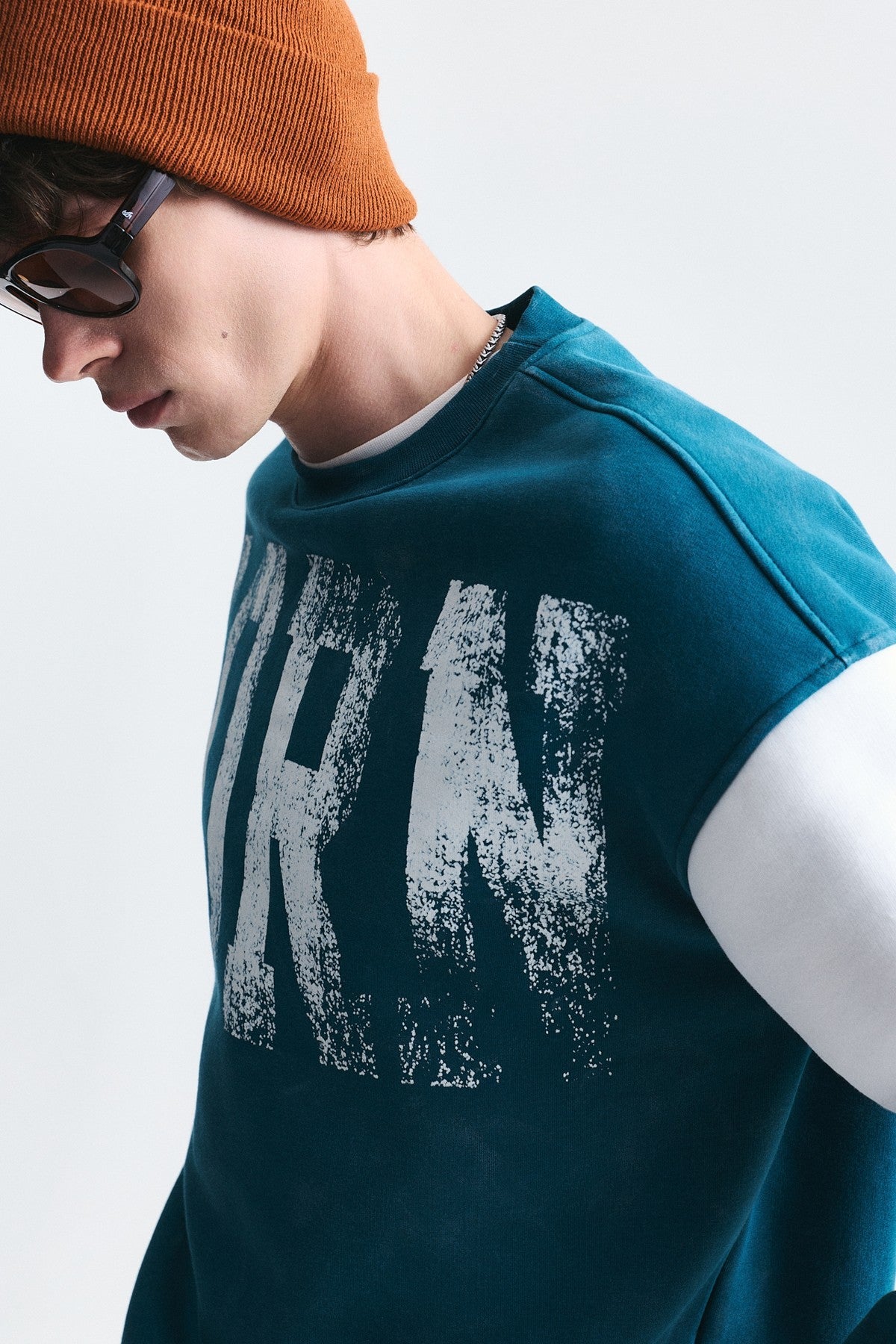 Oversized Double-Sleeve Sweatshirt