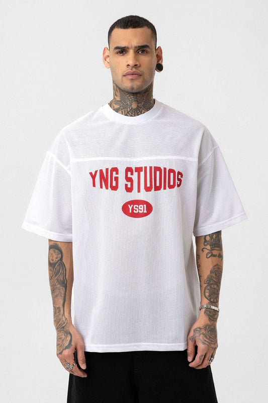 Oversized Printed Jersey T-Shirt V70-41