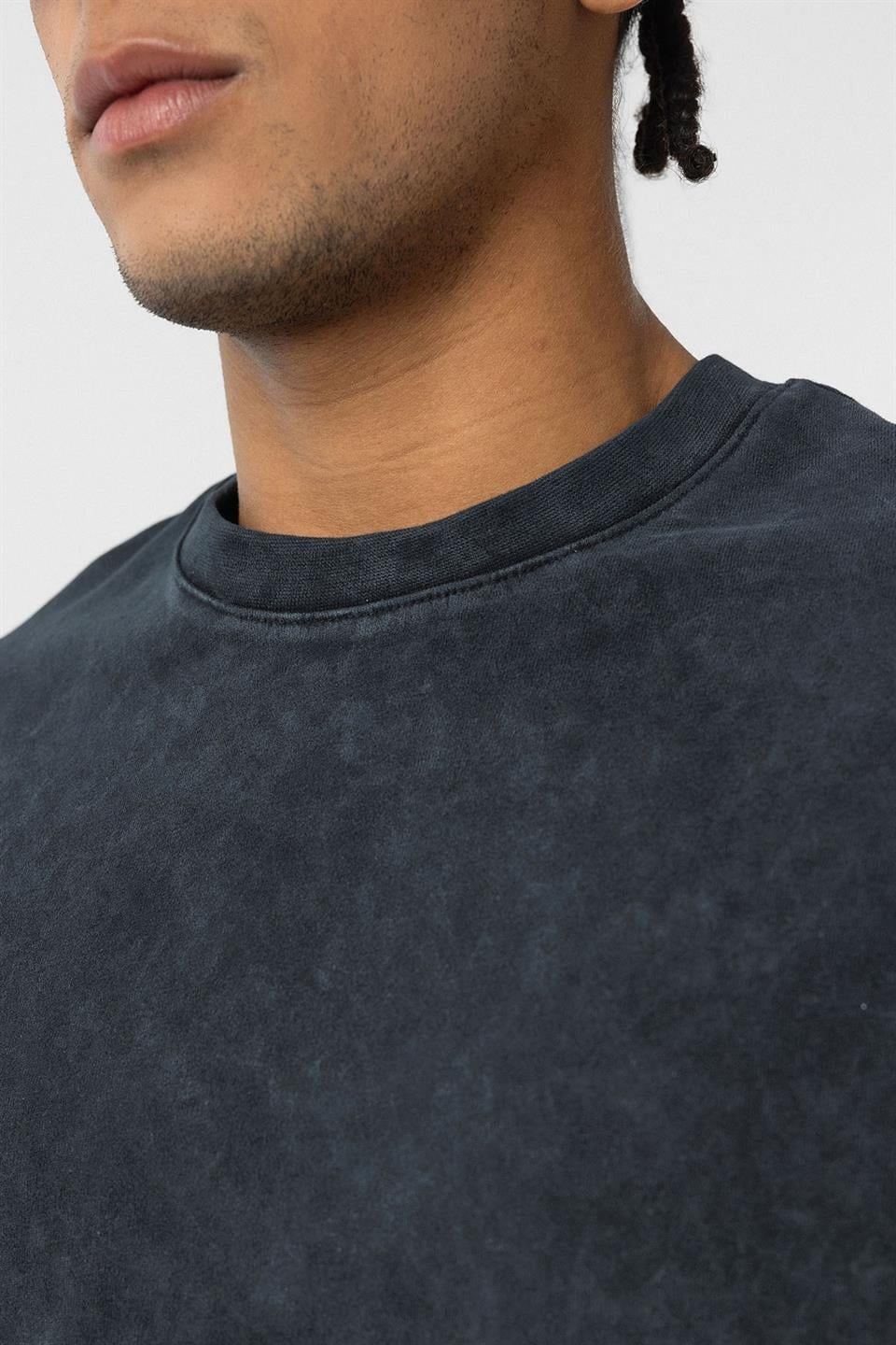 Oversized T-Shirt with Metal Accents and a Washed Look