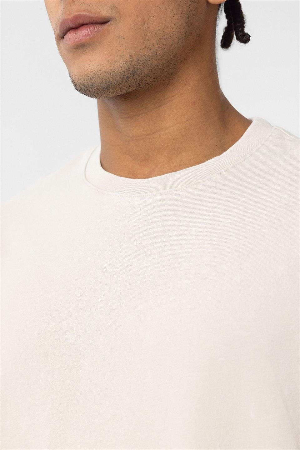 Oversized T-Shirt with Metal Accents and a Washed Look