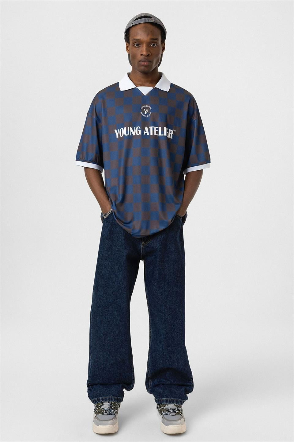 Oversized Polo-Neck T-Shirt