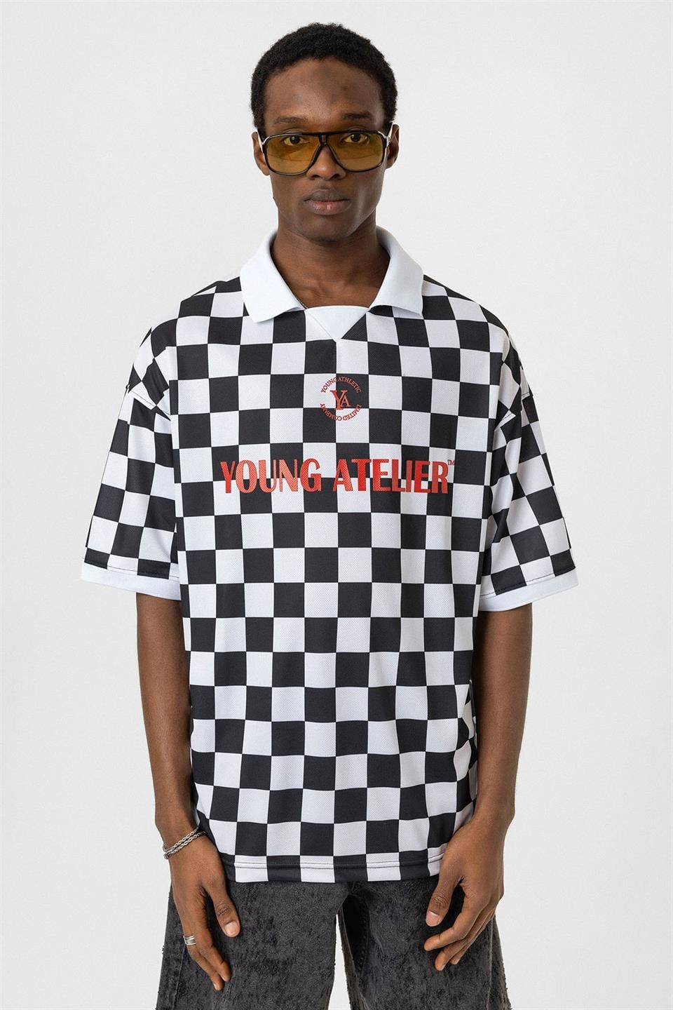 Oversized Polo-Neck T-Shirt