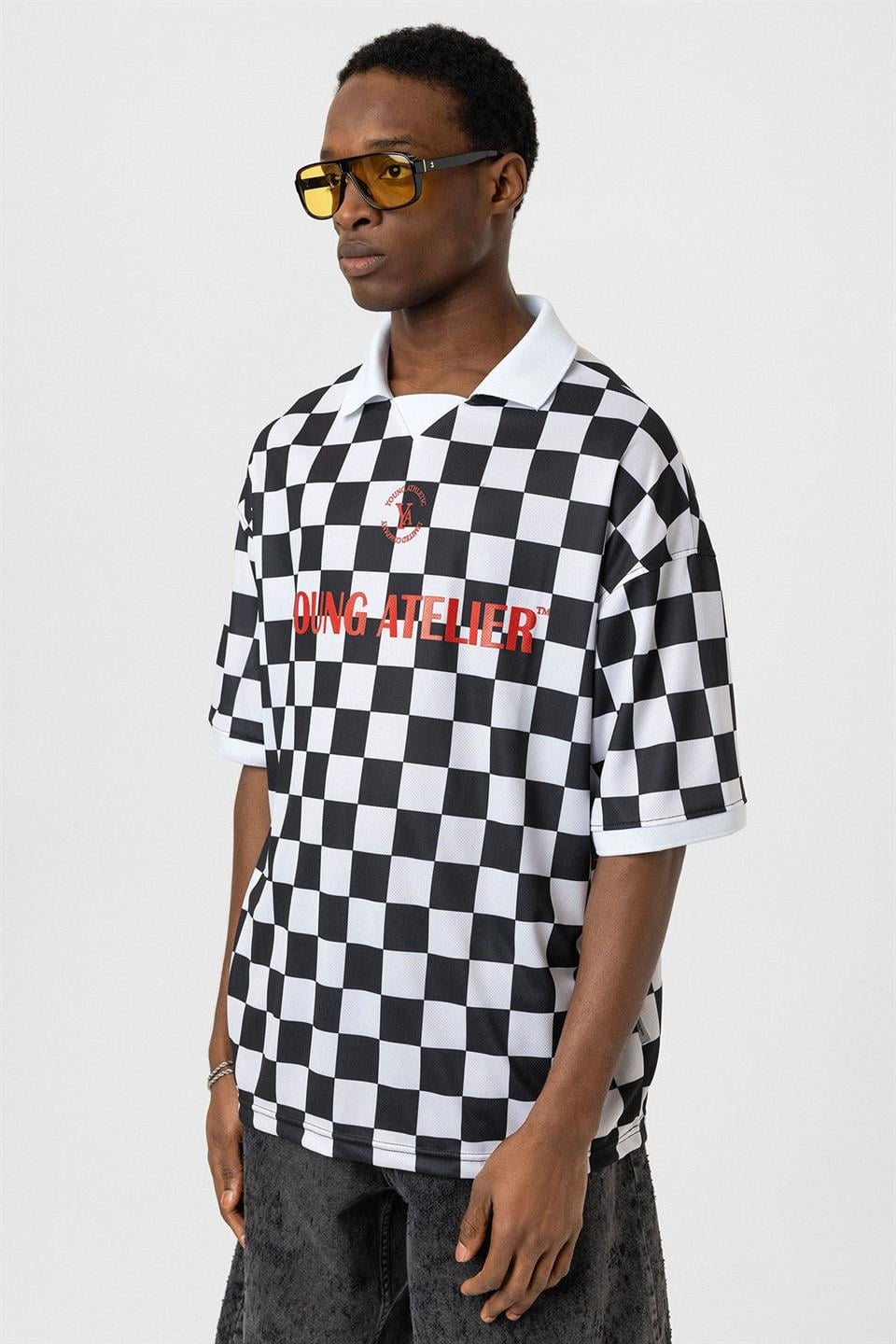 Oversized Polo-Neck T-Shirt