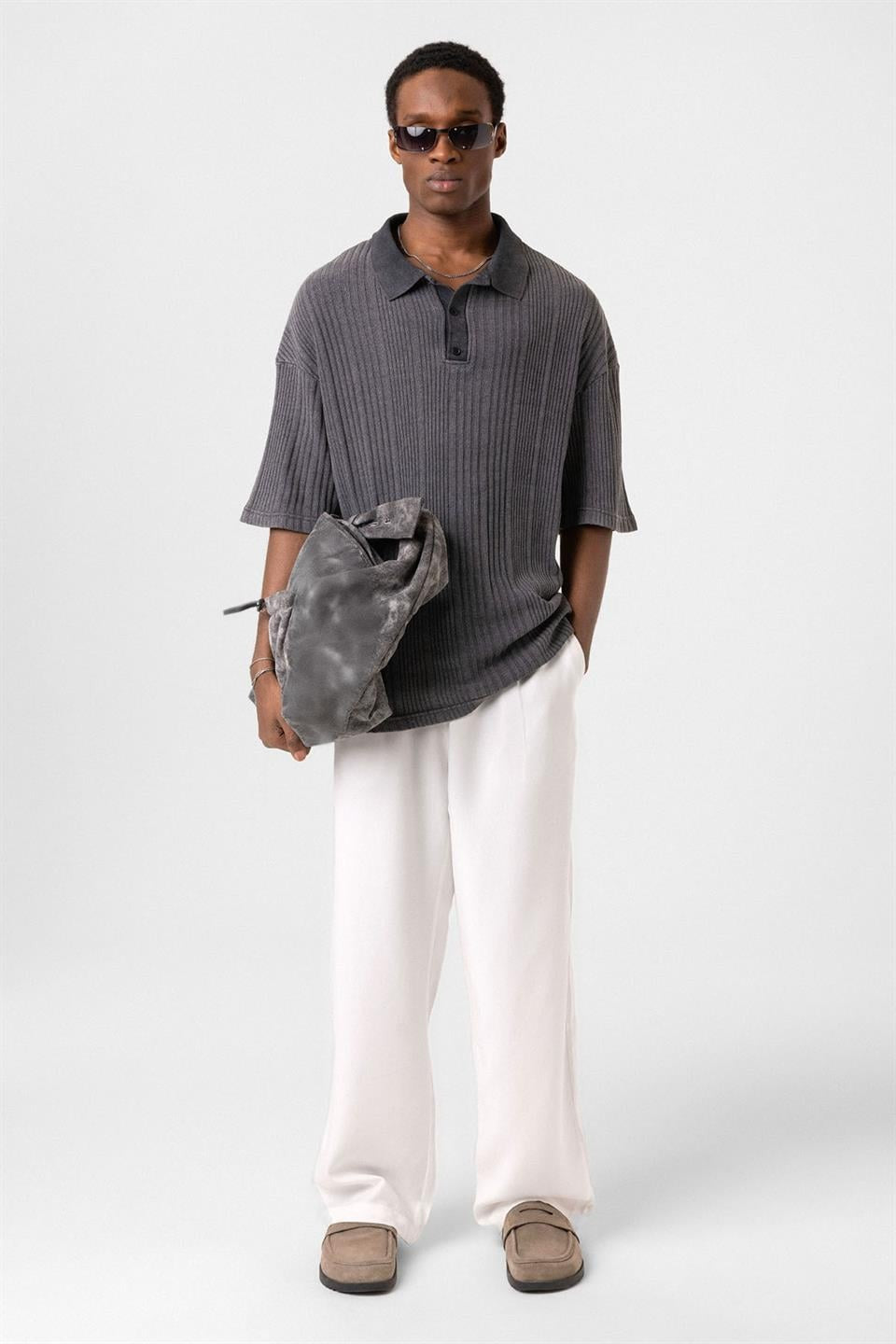 Oversized Polo-Neck Sweater