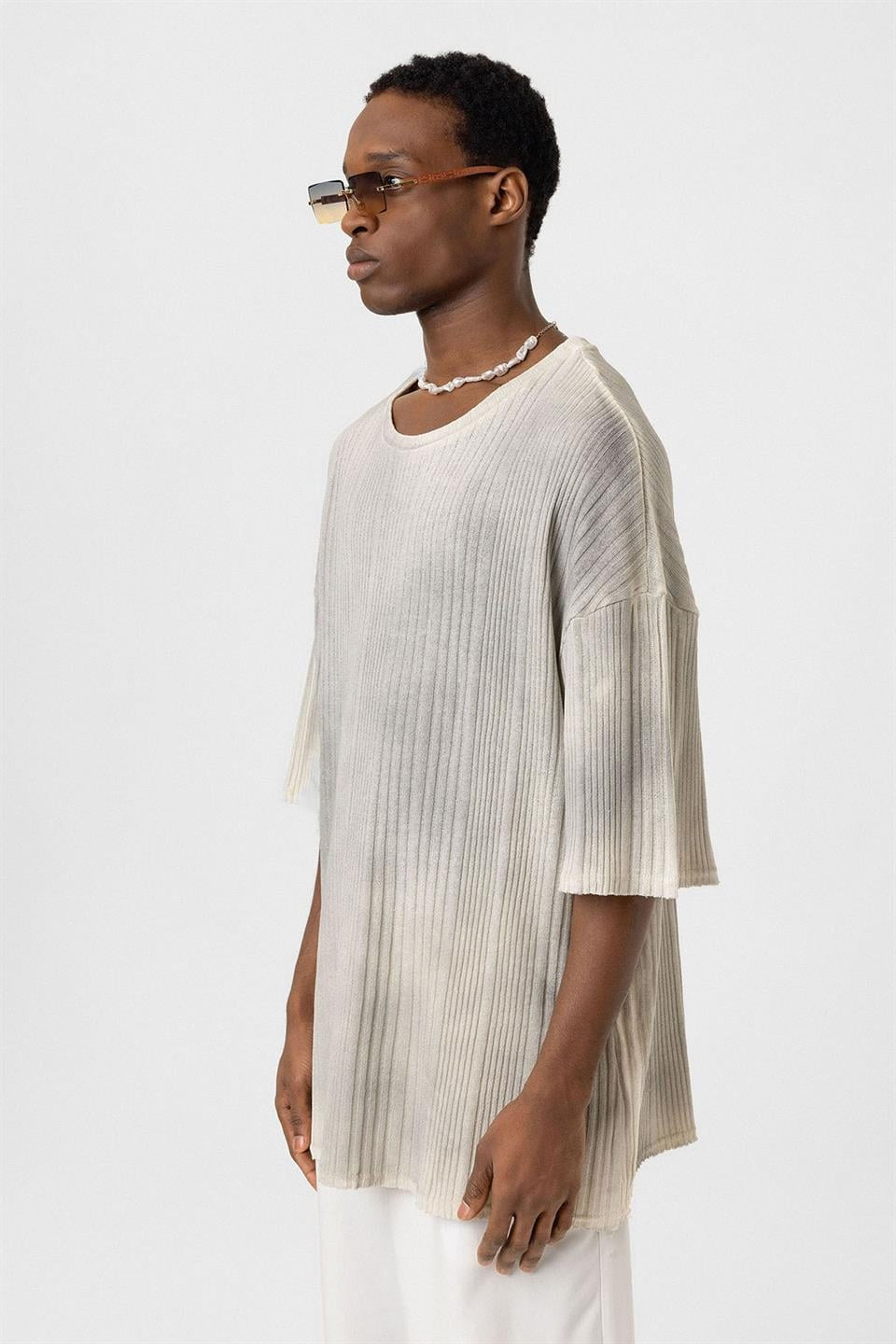 Oversized Knit T-Shirt (Machine Washable)
