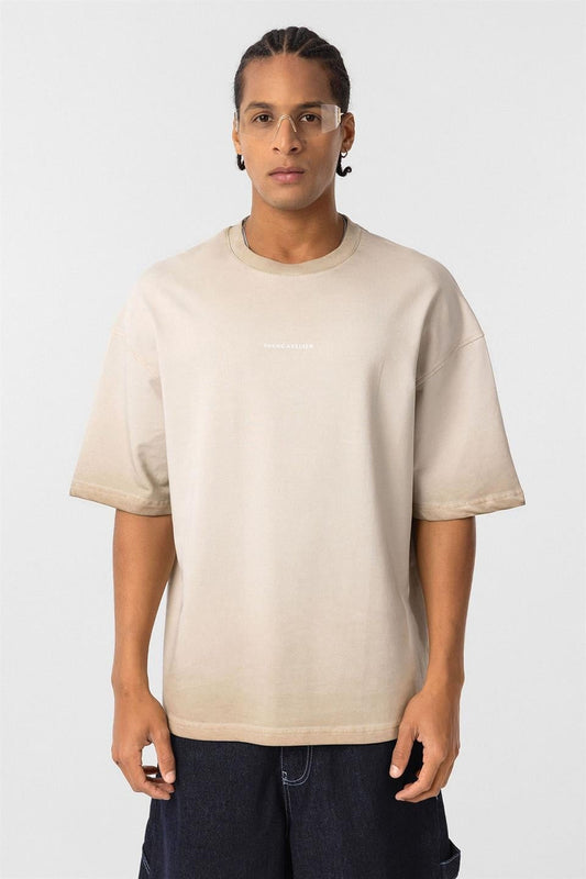 Oversized T-Shirt, Stone, Pre-Washed