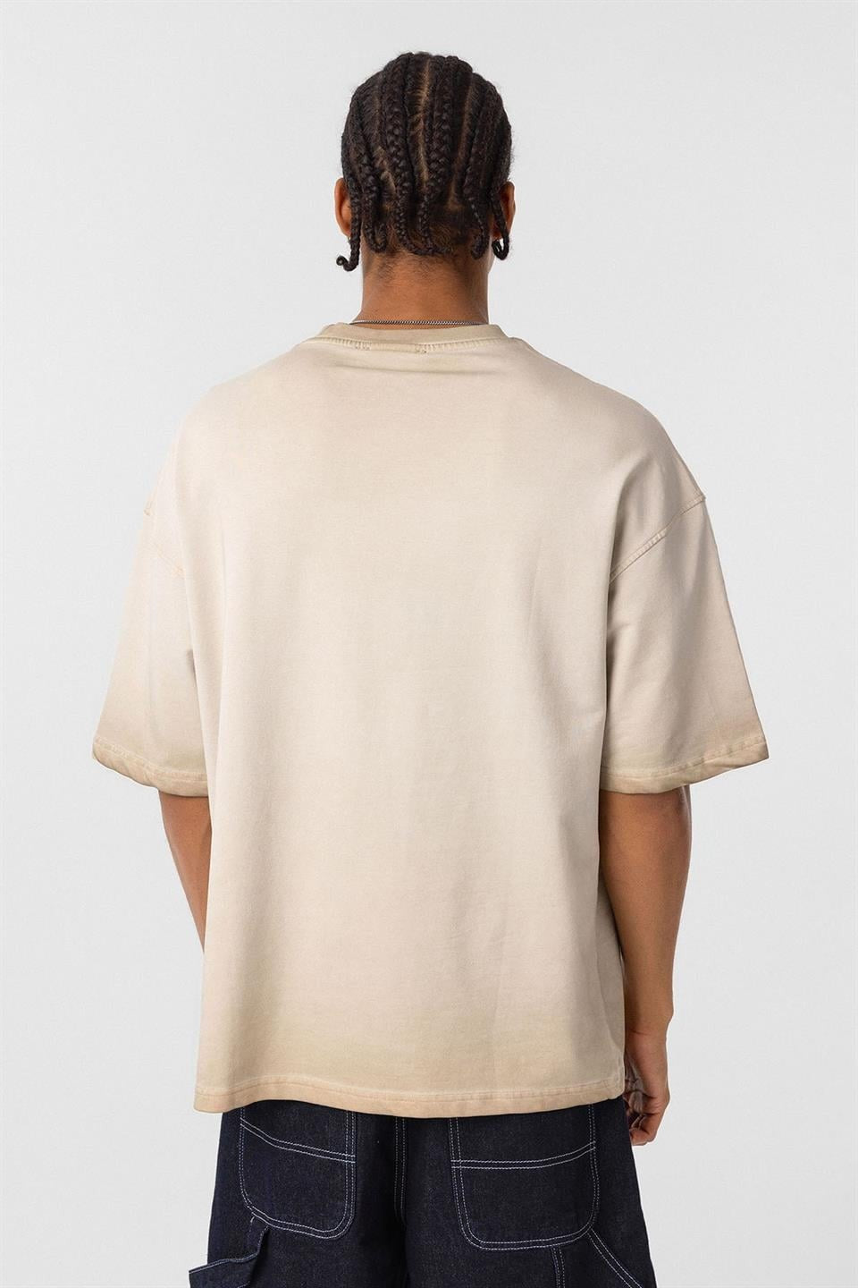 Oversized T-Shirt, Stone, Pre-Washed