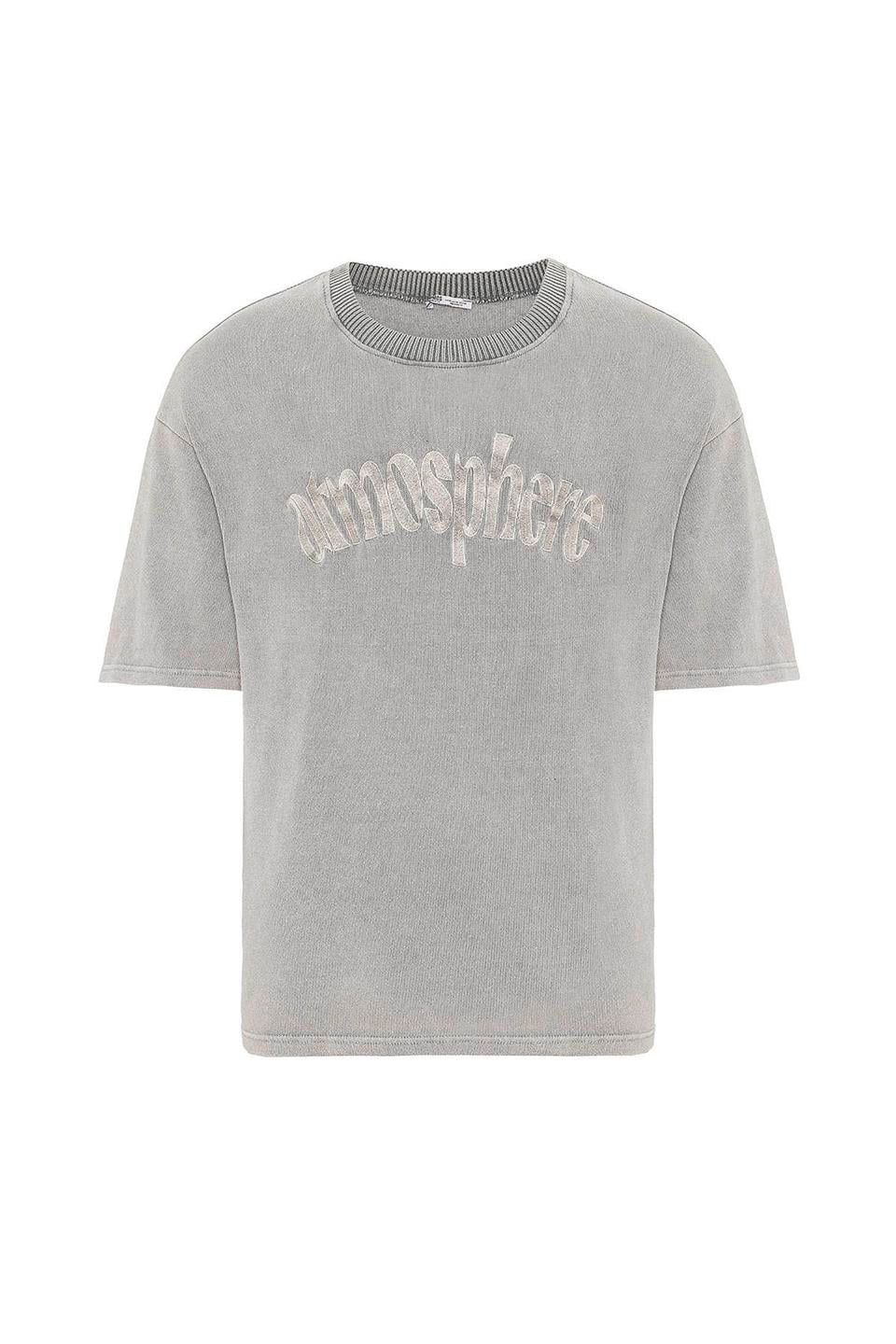 Oversized Printed Knit T-Shirt (Machine Washable)