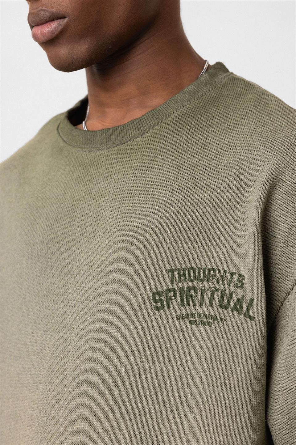 Oversized Washed Printed Knit T-Shirt