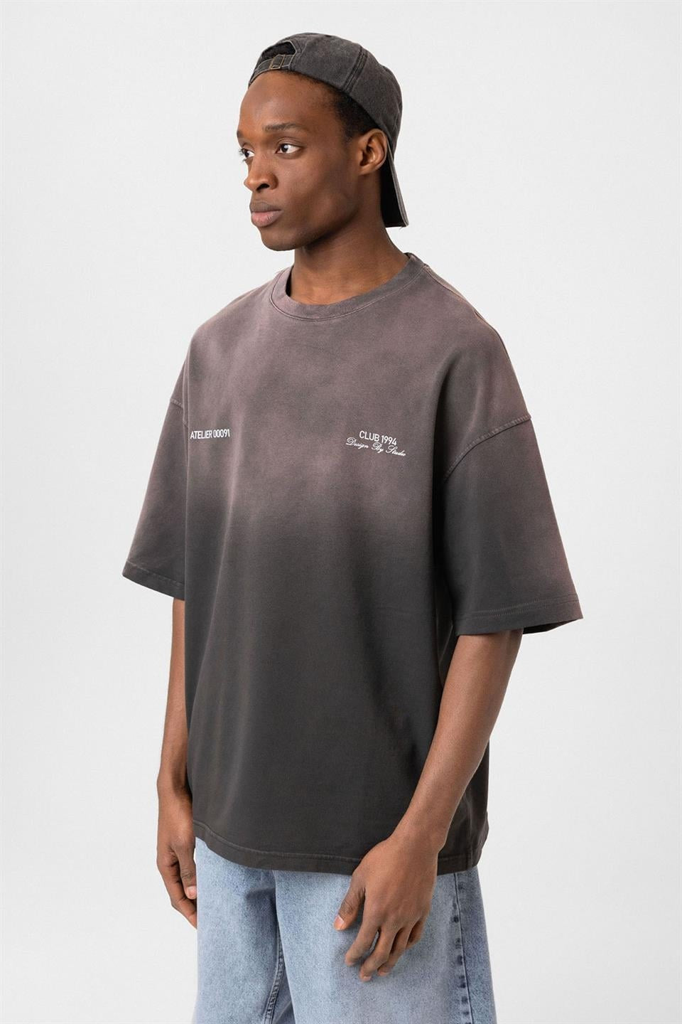 Oversized T-Shirt with Washed Finish V70-59