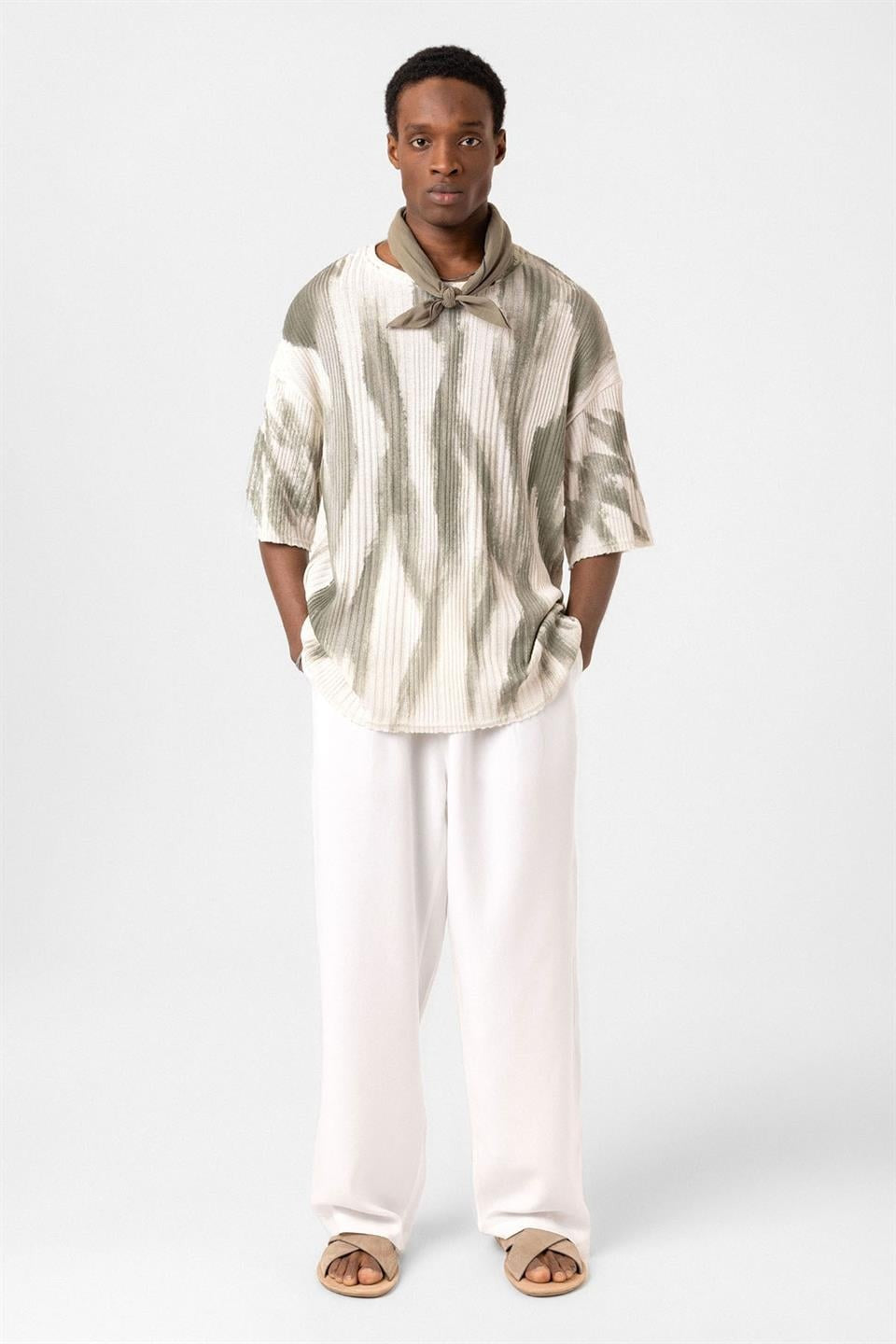 Oversized Knit T-Shirt (Machine Washable)