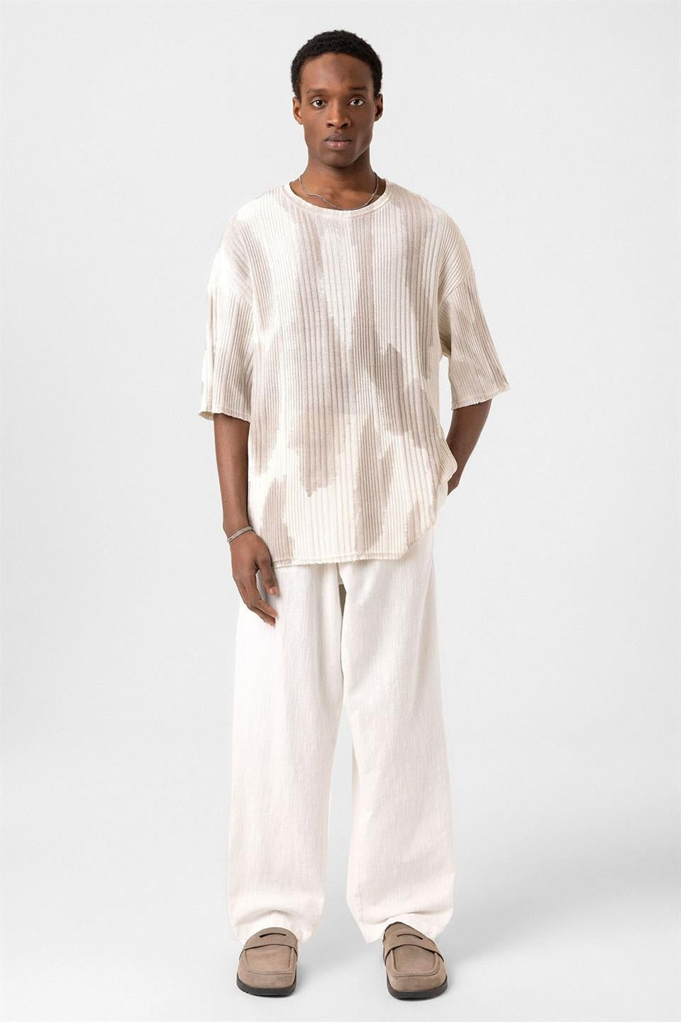 Oversized Knit T-Shirt (Machine Washable)