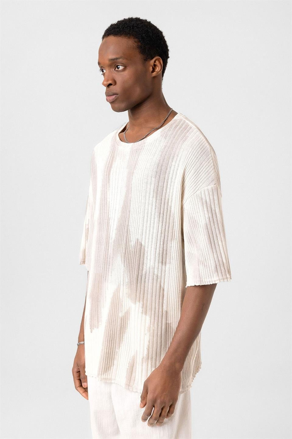 Oversized Knit T-Shirt (Machine Washable)