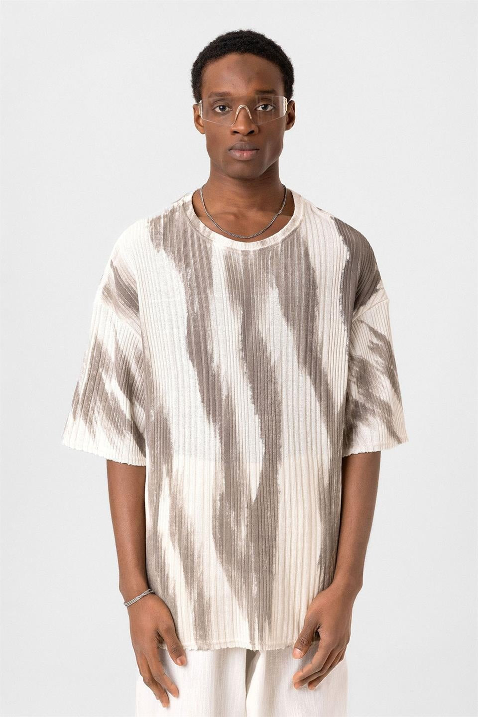 Oversized Knit T-Shirt (Machine Washable)