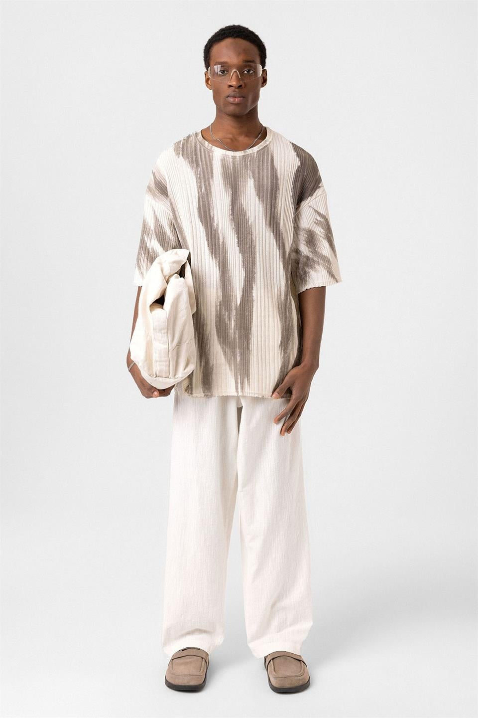 Oversized Knit T-Shirt (Machine Washable)