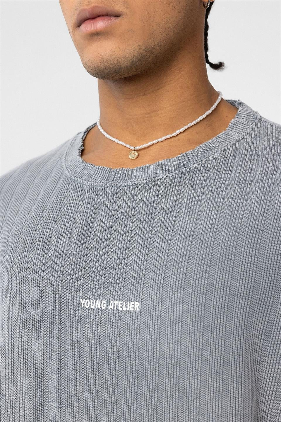 Oversized Knit T-Shirt (Machine Washable)