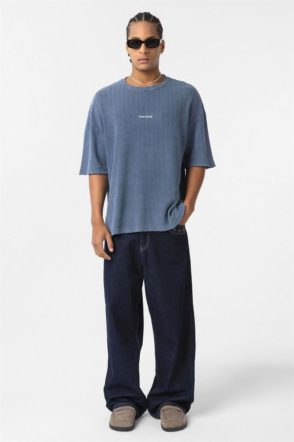 Oversized Knit T-Shirt (Machine Washable)