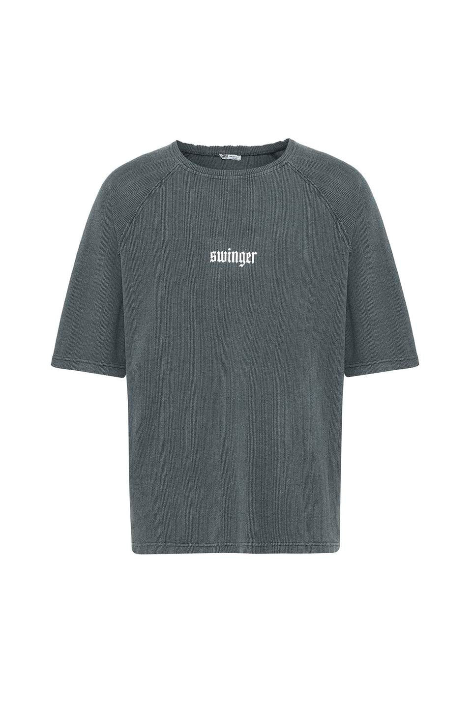 Oversized Printed Knit T-Shirt (Machine Washable)