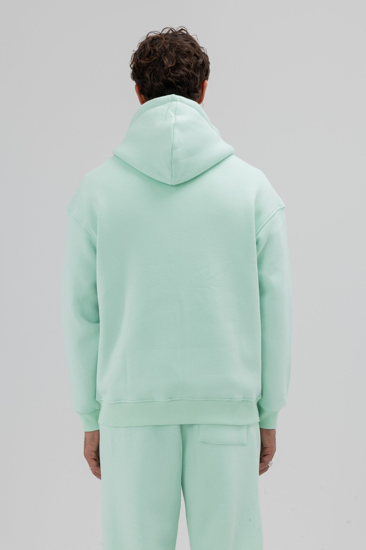 Basic Oversized Hooded Sweatshirt with Zipper