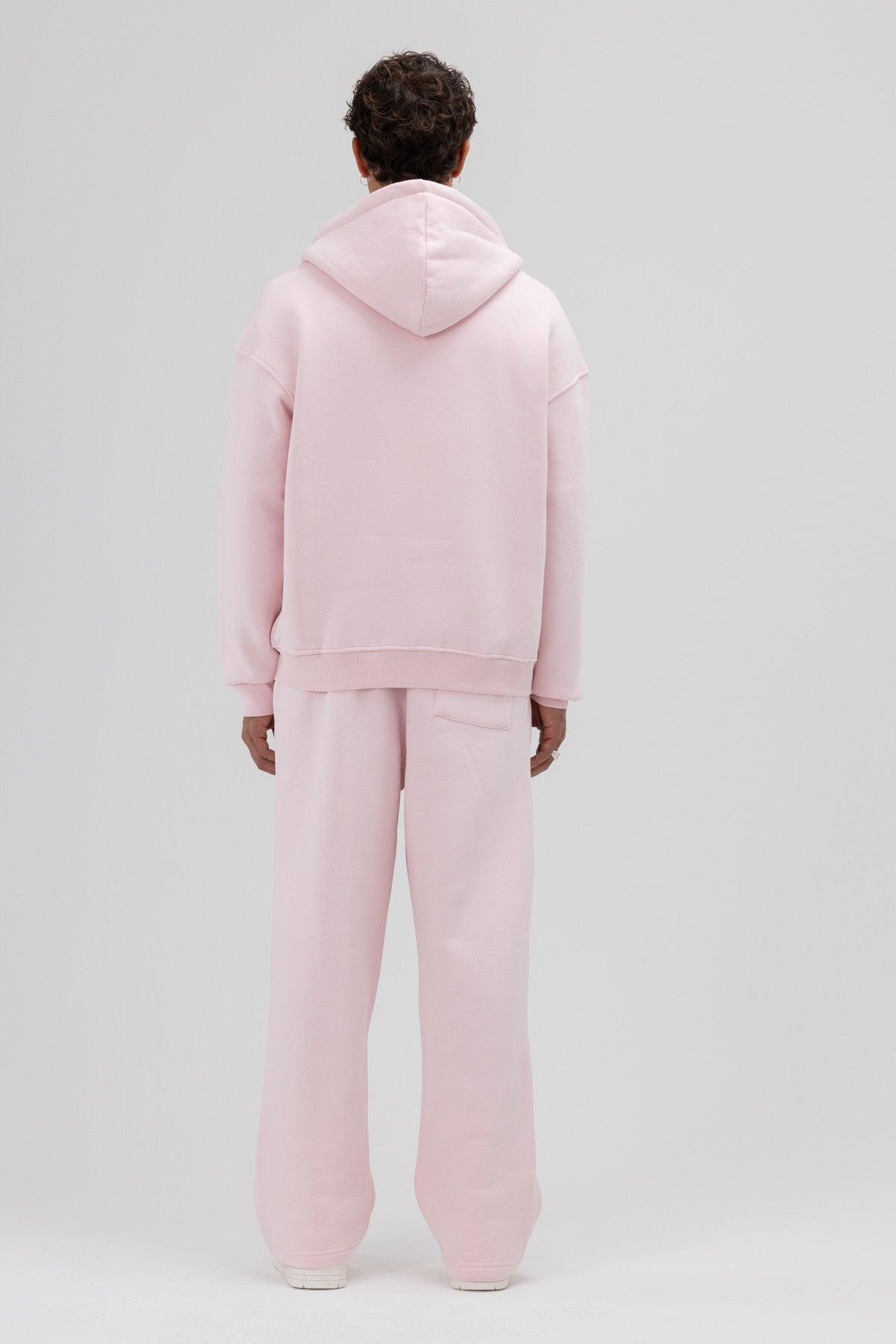 Basic Oversized Hooded Sweatshirt with Zipper