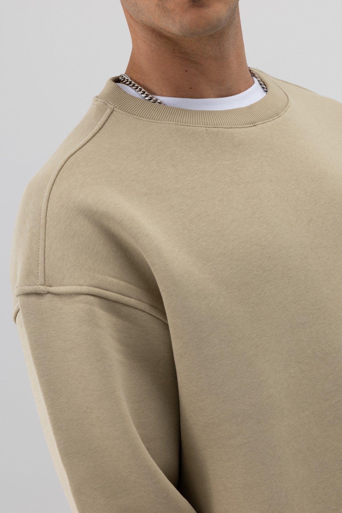 Basic Crew Neck Oversized Sweatshirt