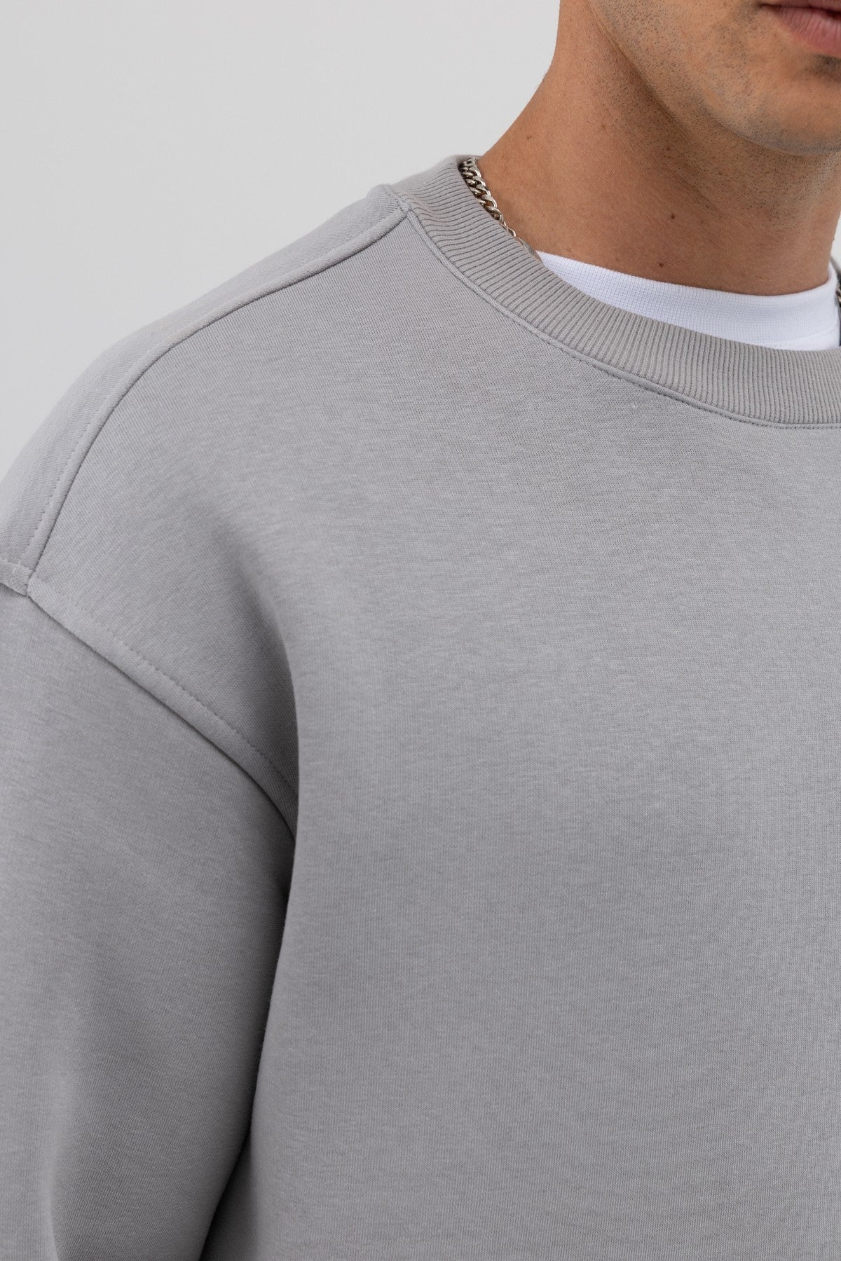 Basic Crew Neck Oversized Sweatshirt