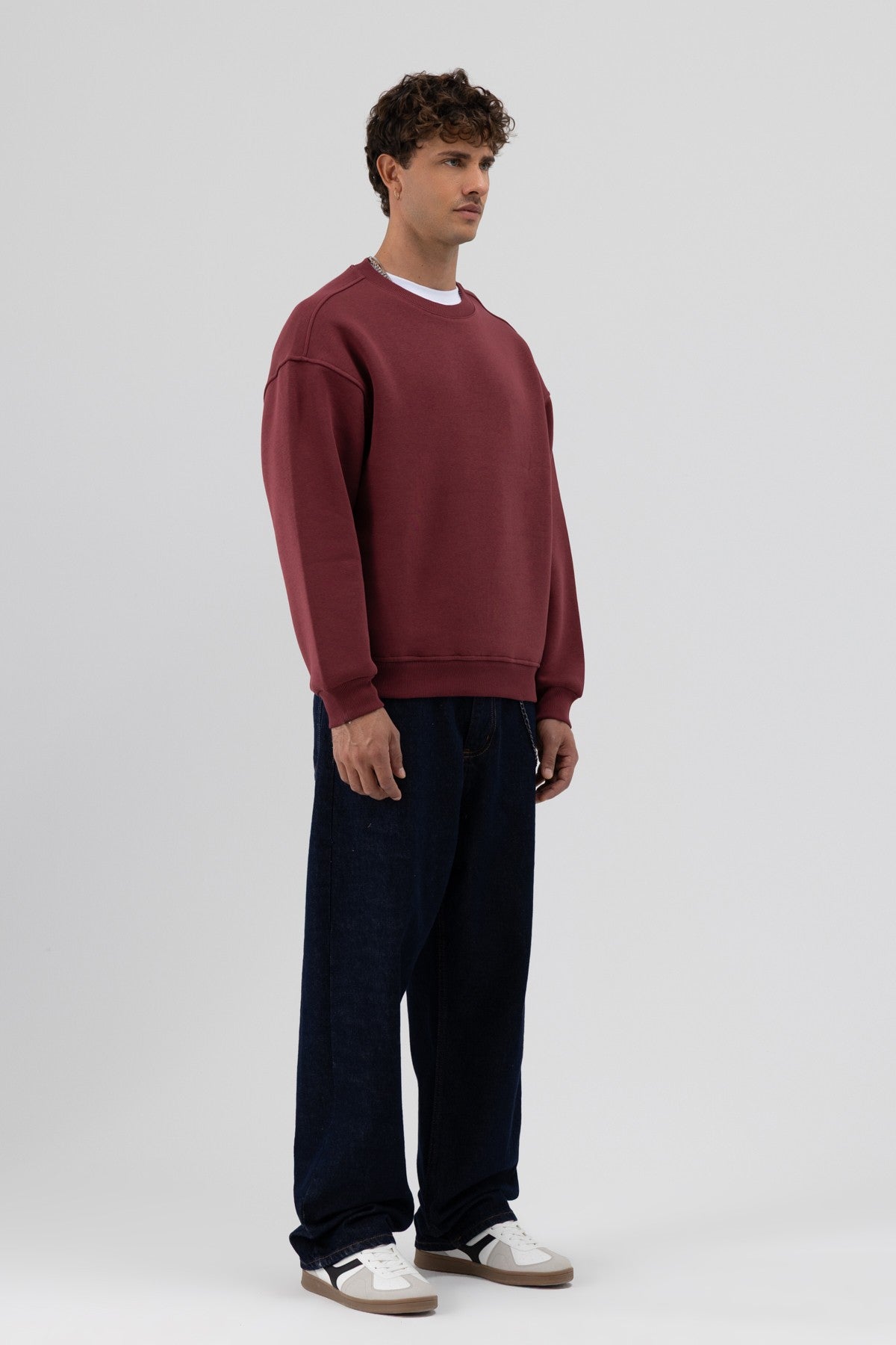 Basic Crew Neck Oversized Sweatshirt