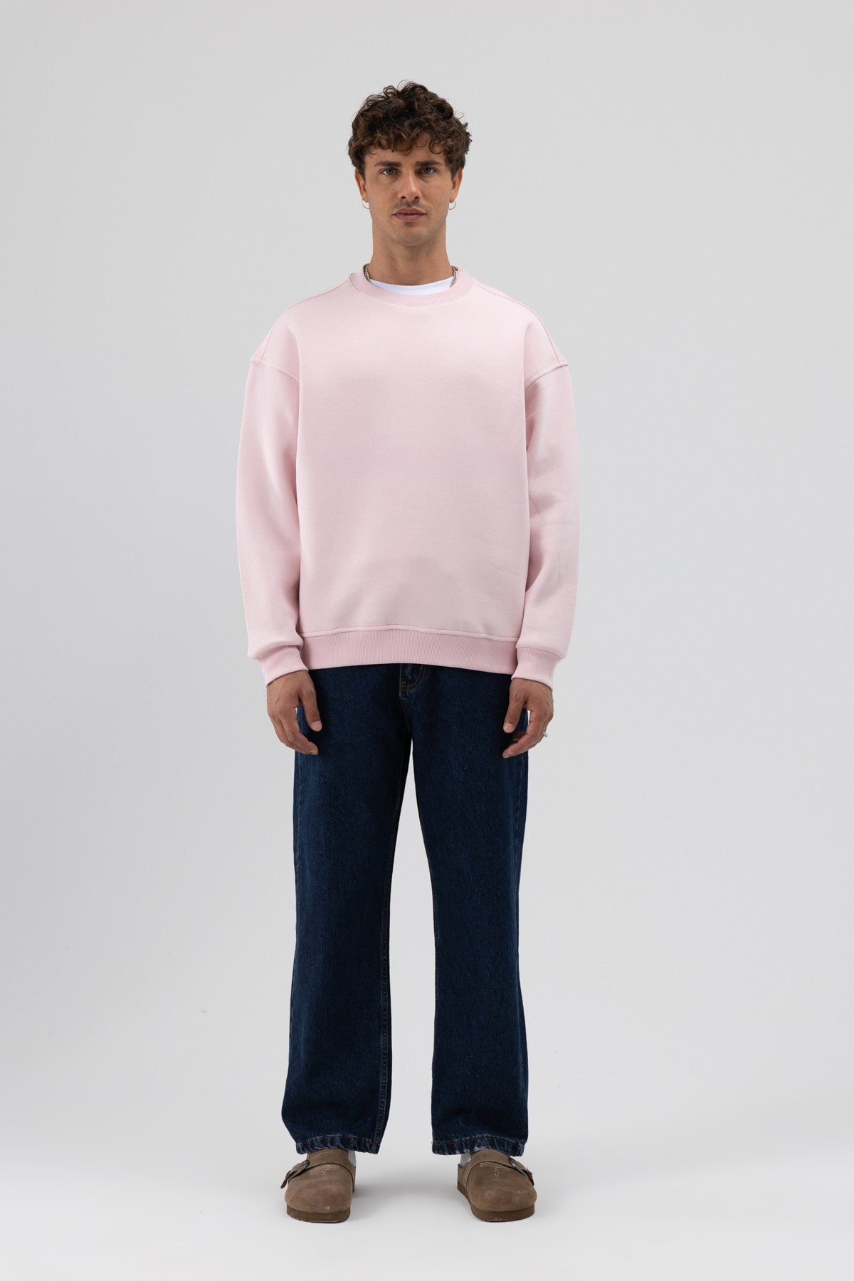 Basic Crew Neck Oversized Sweatshirt