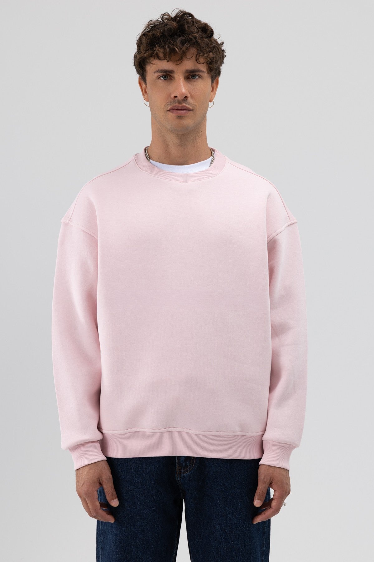 Basic Crew Neck Oversized Sweatshirt