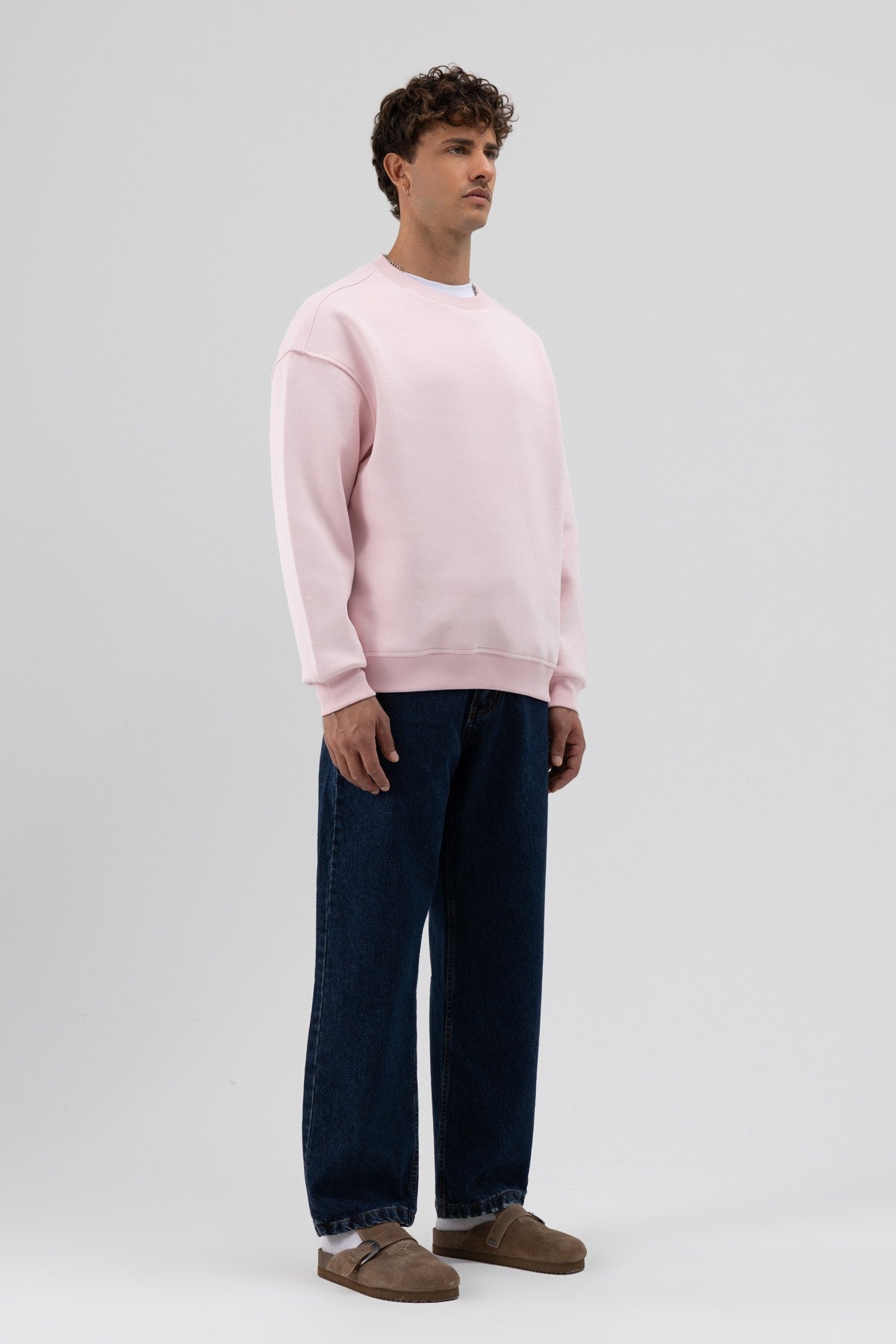 Basic Crew Neck Oversized Sweatshirt