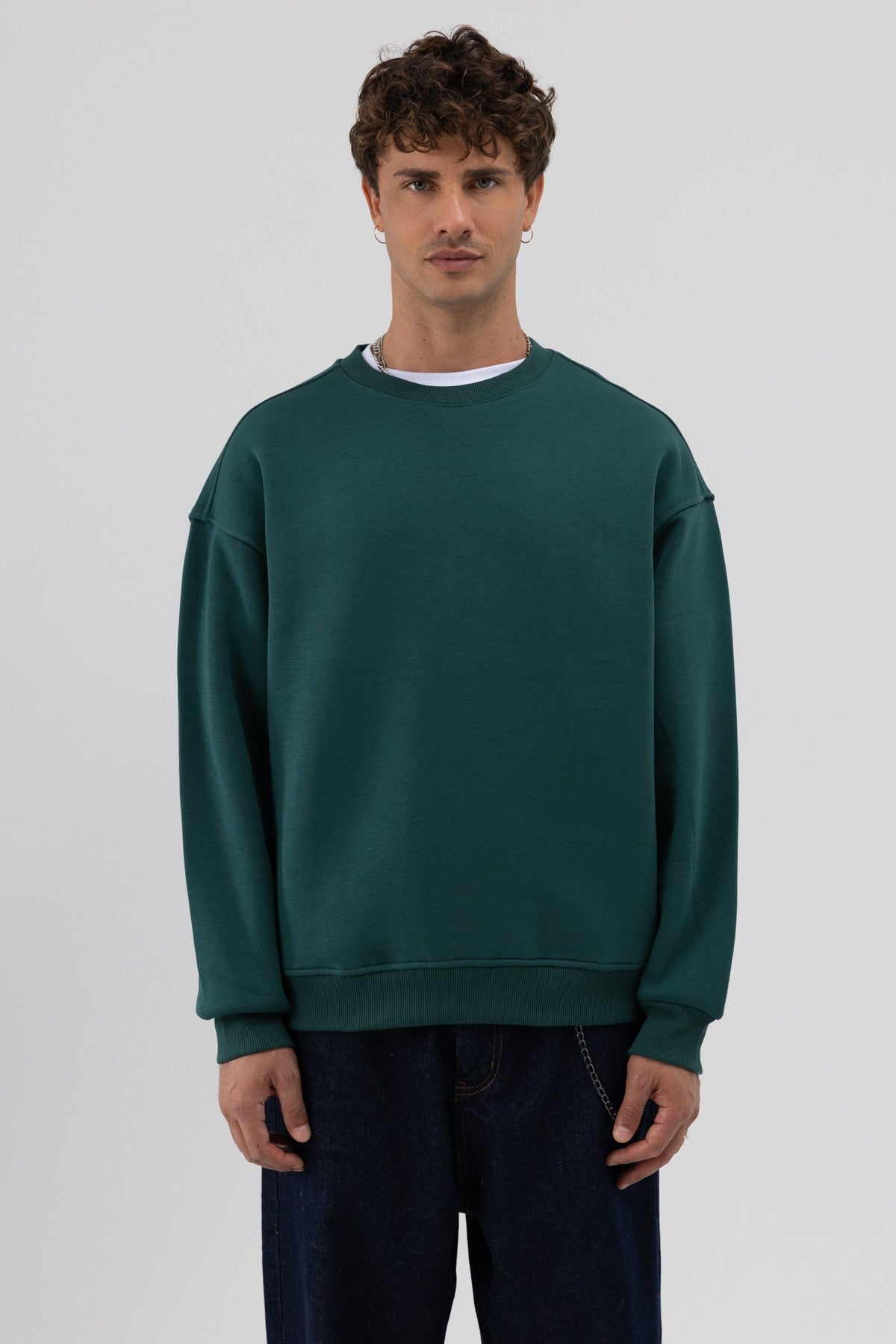 Basic Crew Neck Oversized Sweatshirt
