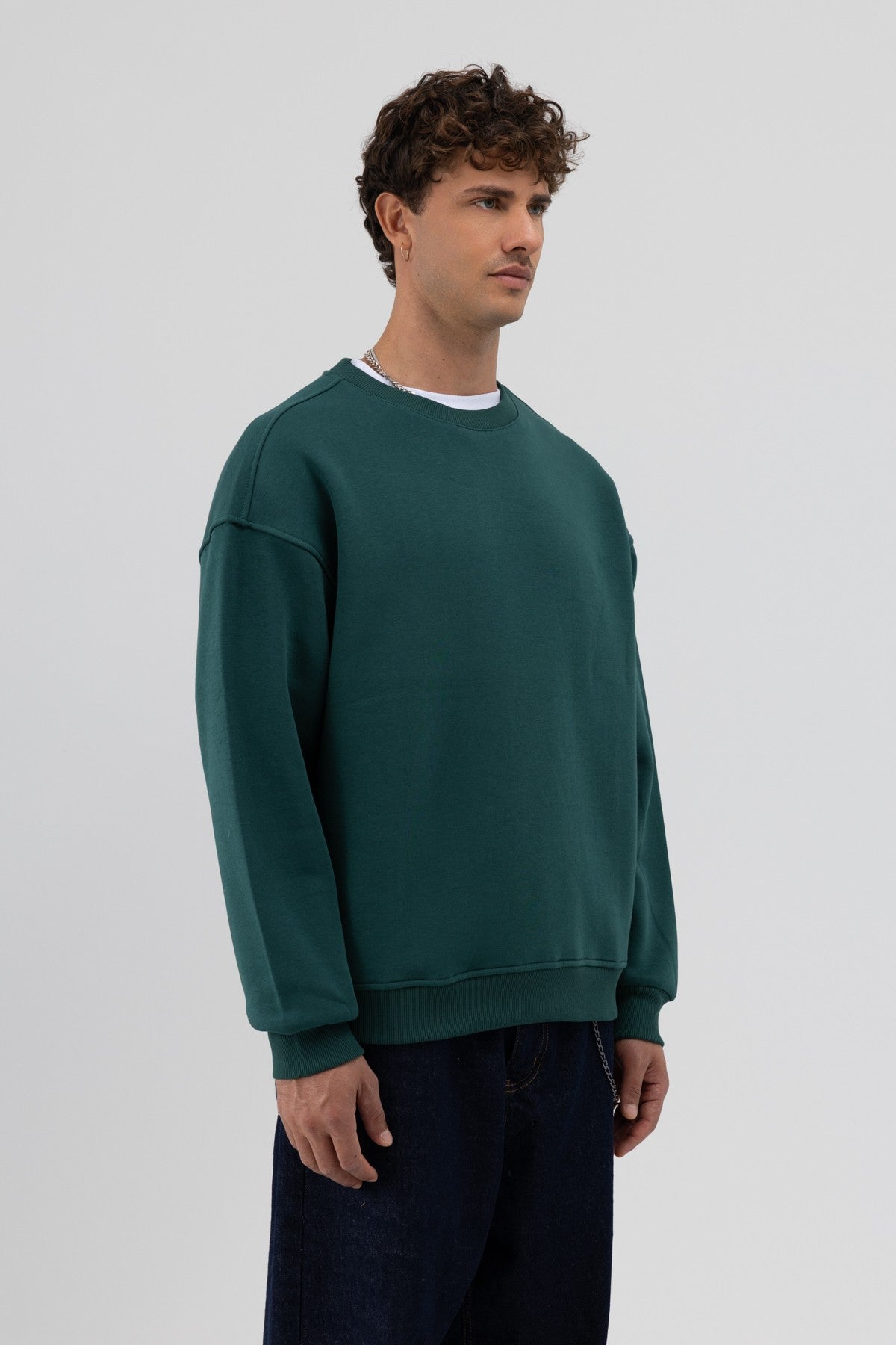 Basic Crew Neck Oversized Sweatshirt