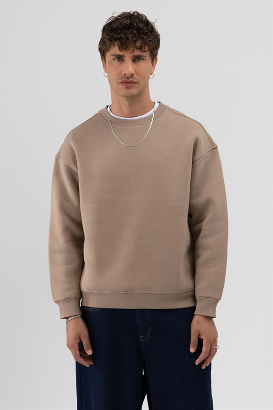 Basic Crew Neck Oversized Sweatshirt