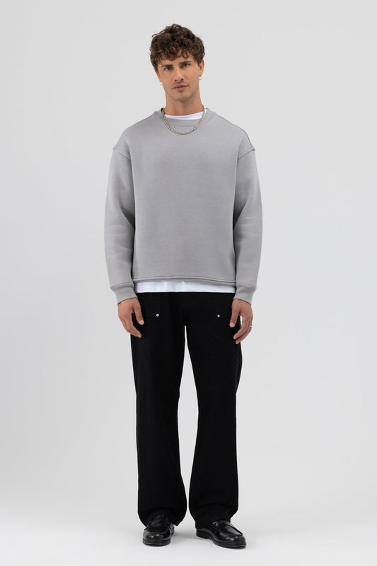 Basic Crew Neck Oversized Sweatshirt