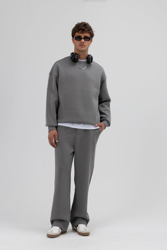 Basic Crew Neck Oversized Sweatshirt
