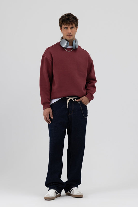 Basic Crew Neck Oversized Sweatshirt
