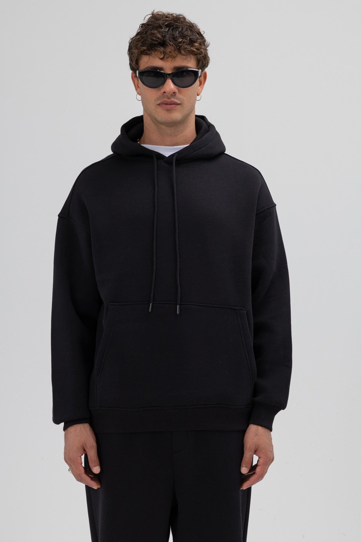 Basic Oversized Hooded Sweatshirt