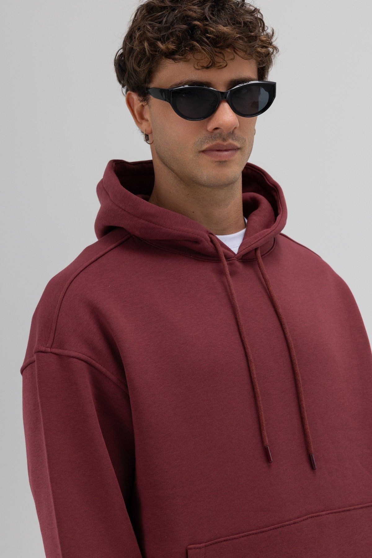 Basic Oversized Hooded Sweatshirt