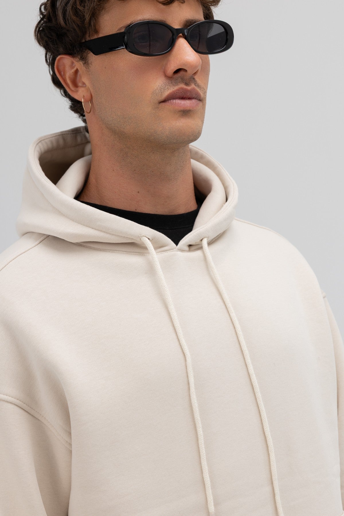 Basic Oversized Hooded Sweatshirt