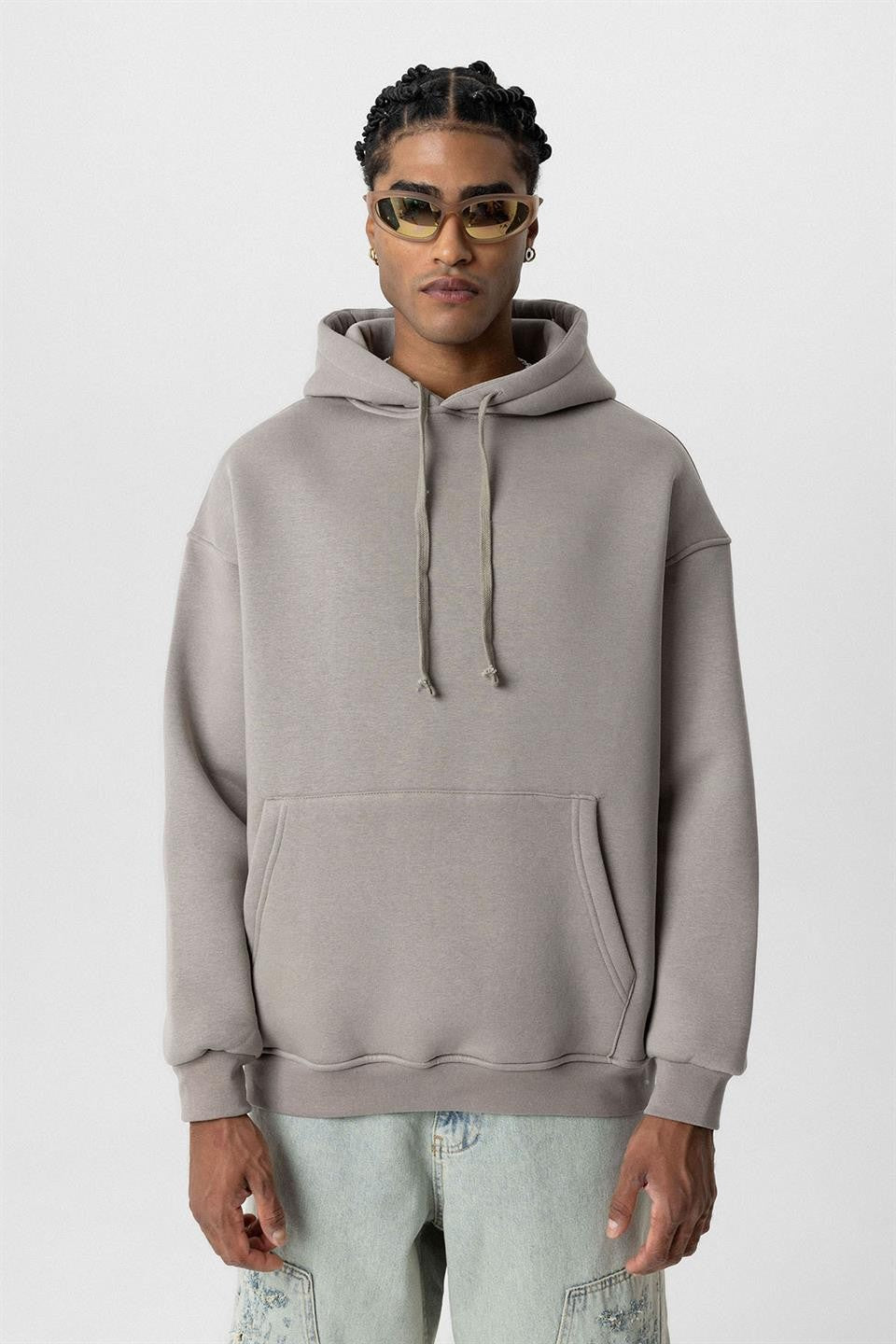 Basic Oversized Hooded Sweatshirt