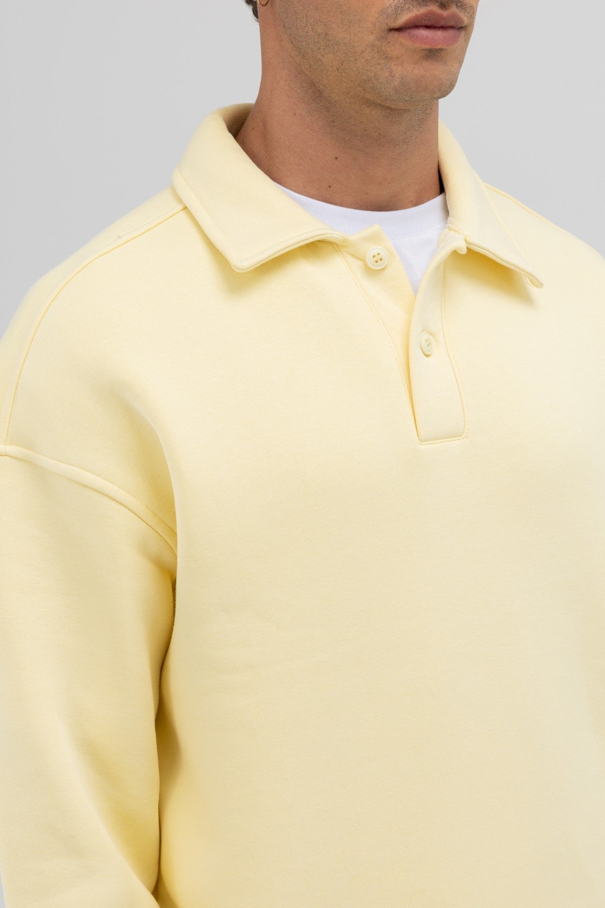 Basic Polo-Neck Sweatshirt