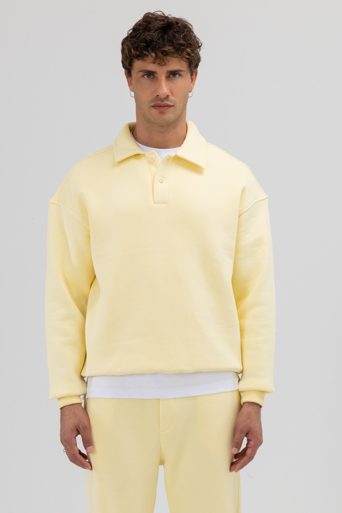 Basic Polo-Neck Sweatshirt