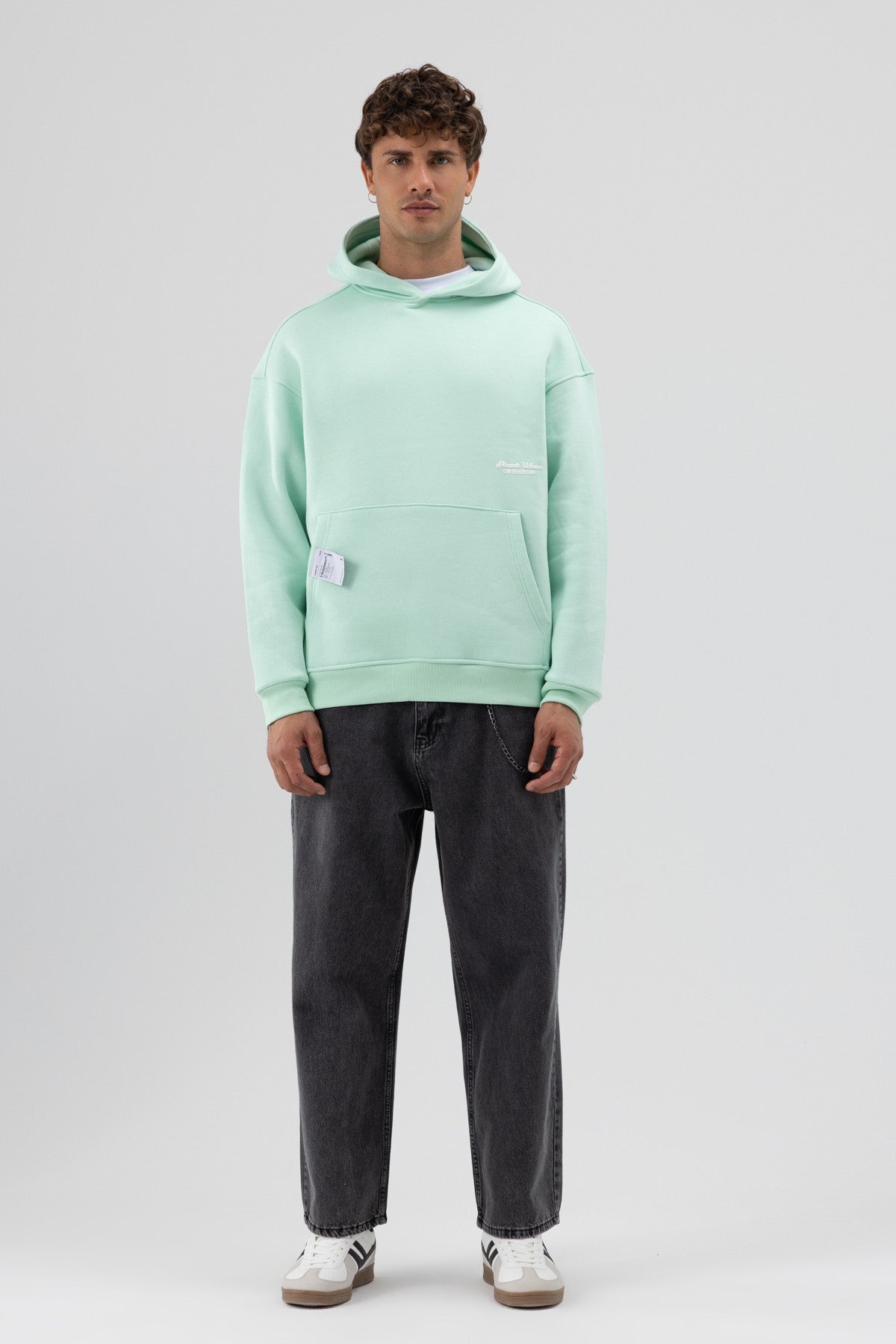 Oversized Hooded Printed Sweatshirt