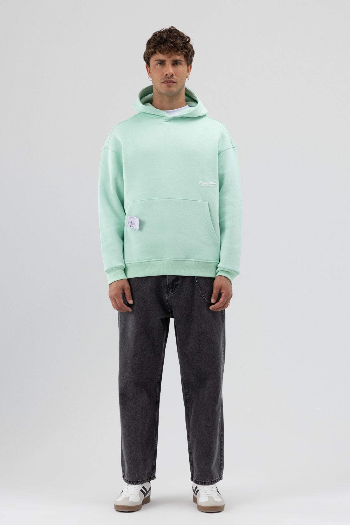 Oversized Hooded Printed Sweatshirt
