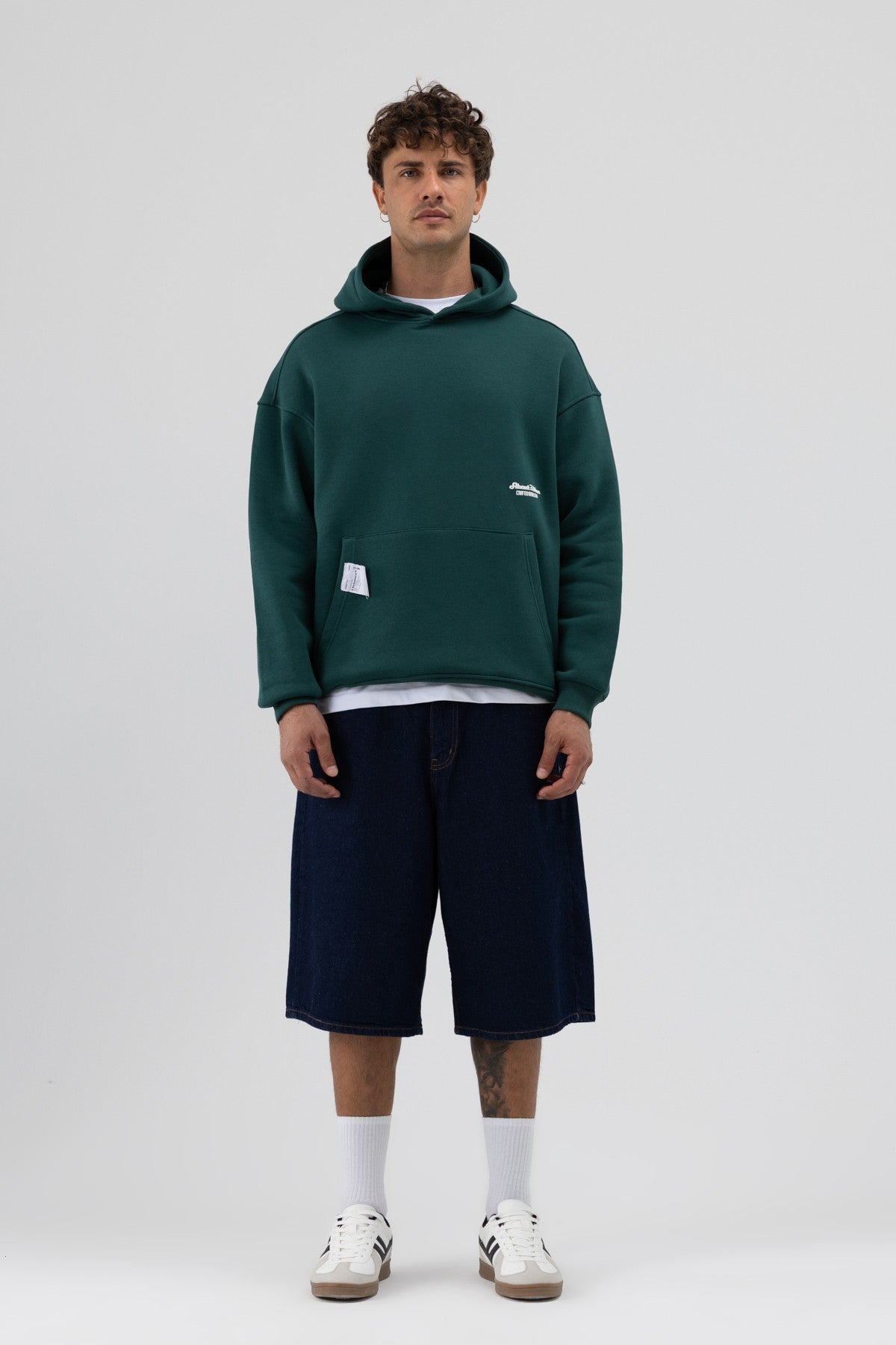 Oversized Hooded Printed Sweatshirt