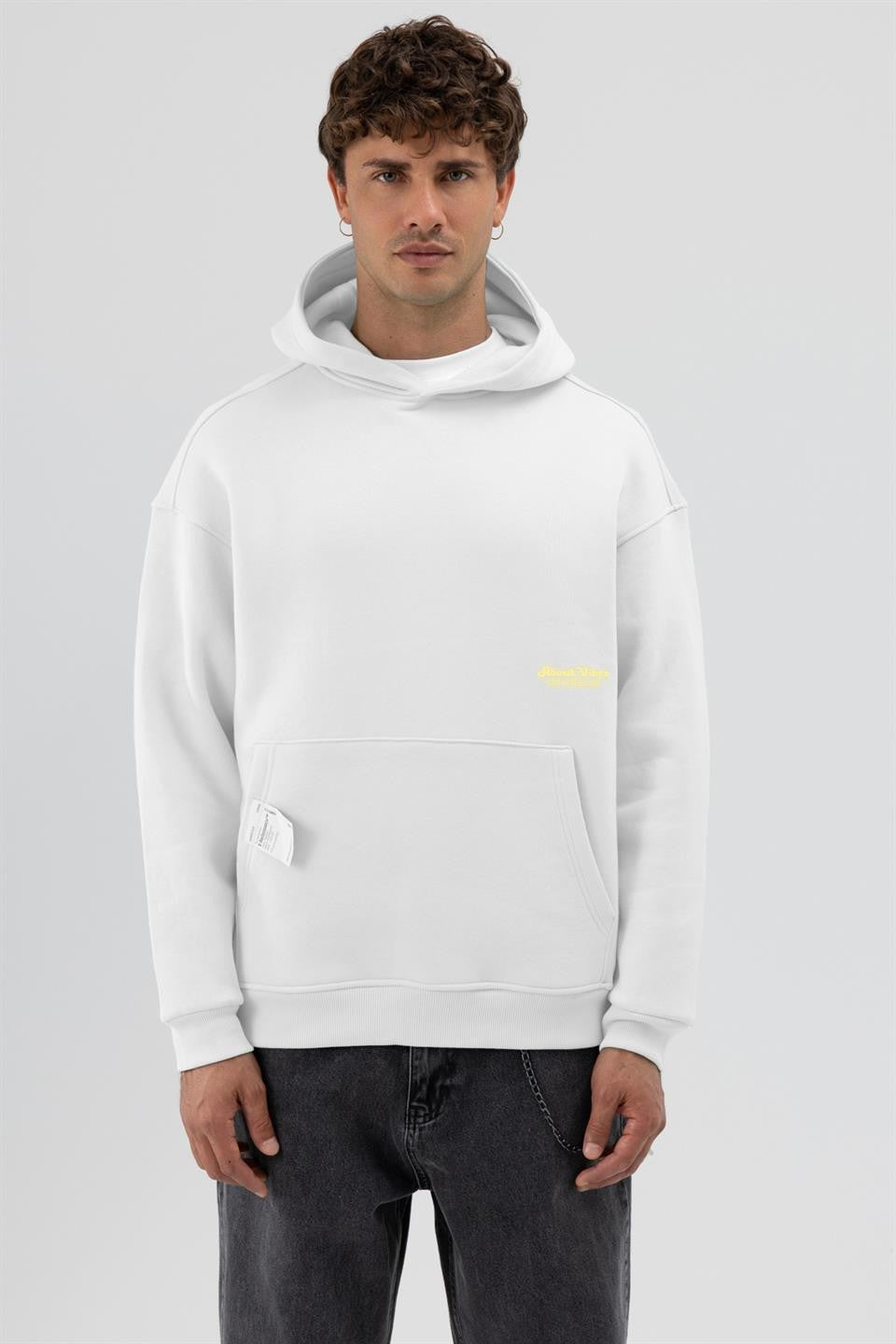 Oversized Hooded Printed Sweatshirt