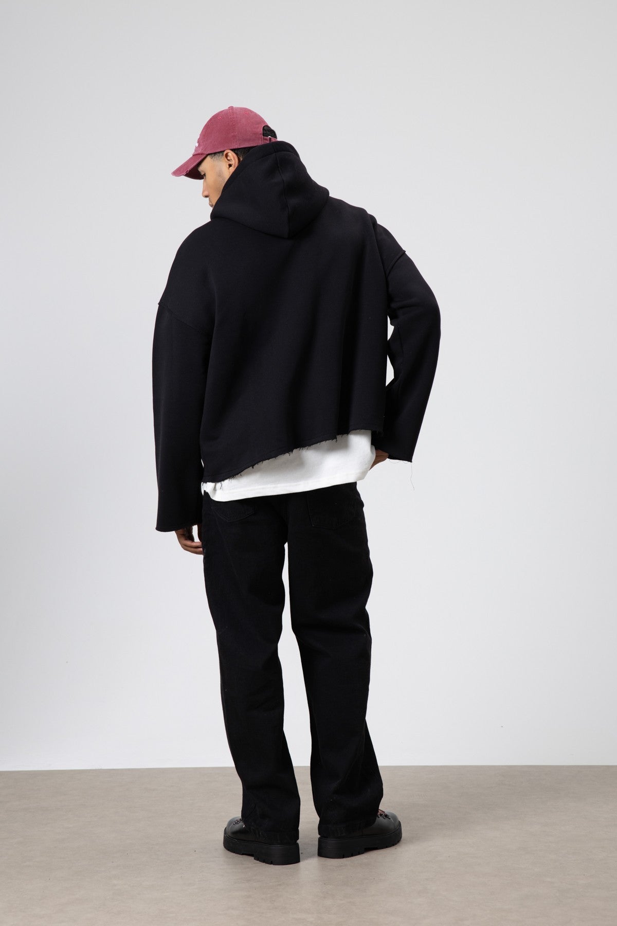Basic Oversized Seamless Hooded Sweatshirt